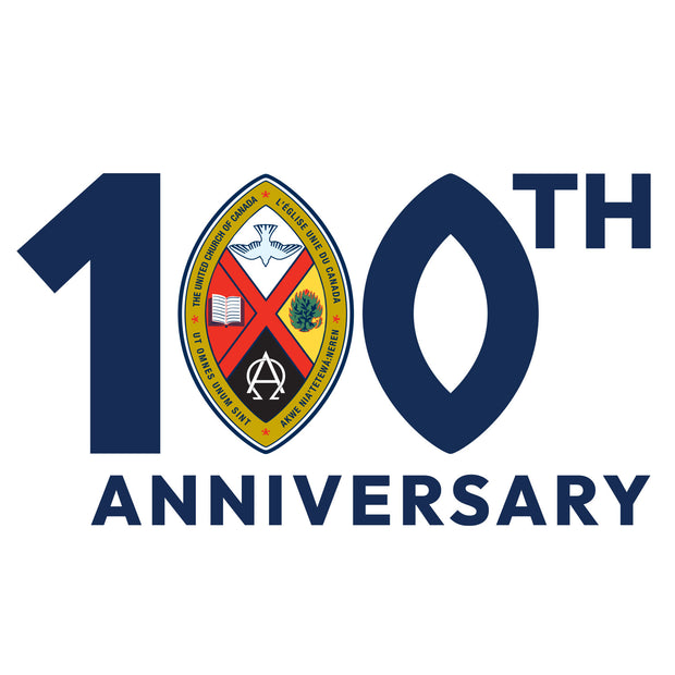 Logo: 100th Anniversary of The United Church of Canada.